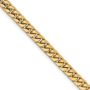 5.5mm, 14k Yellow Gold, Miami Cuban (Curb) Chain Necklace, 18 inch